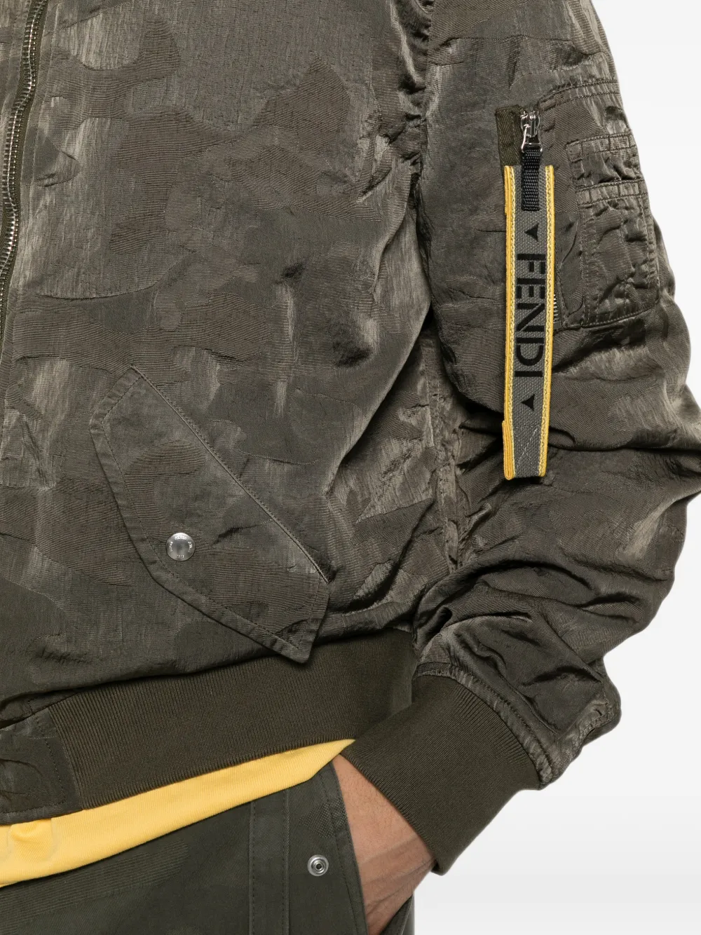 FENDI Jack met camouflageprint Groen