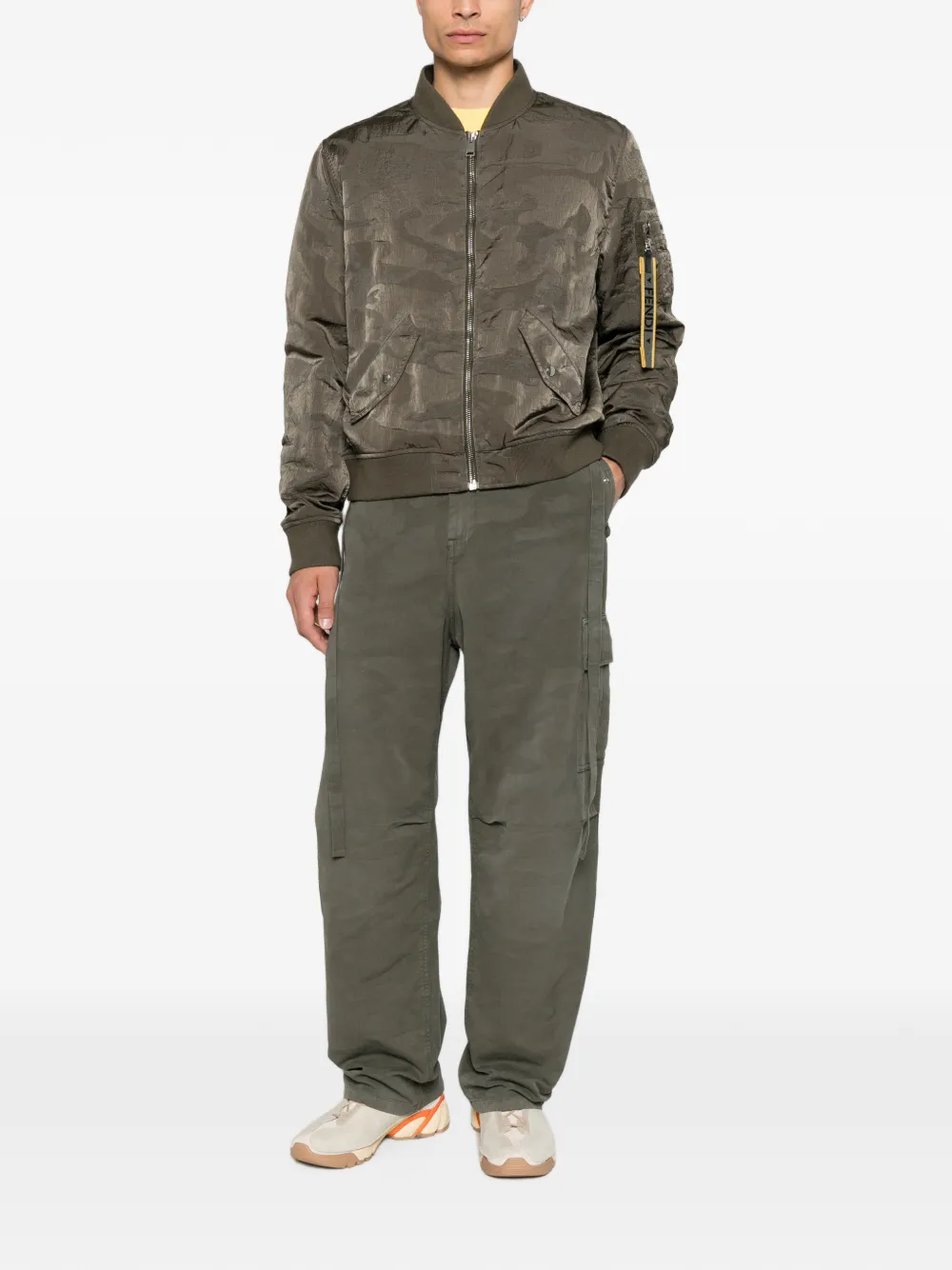 FENDI Jack met camouflageprint Groen