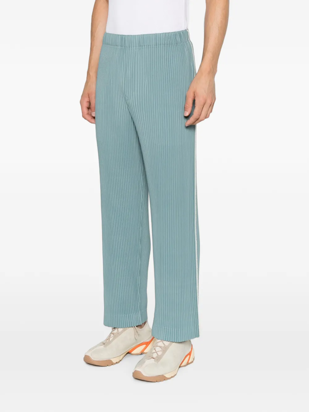 Homme Plissé Issey Miyake Plooibroek met zijstreep Blauw