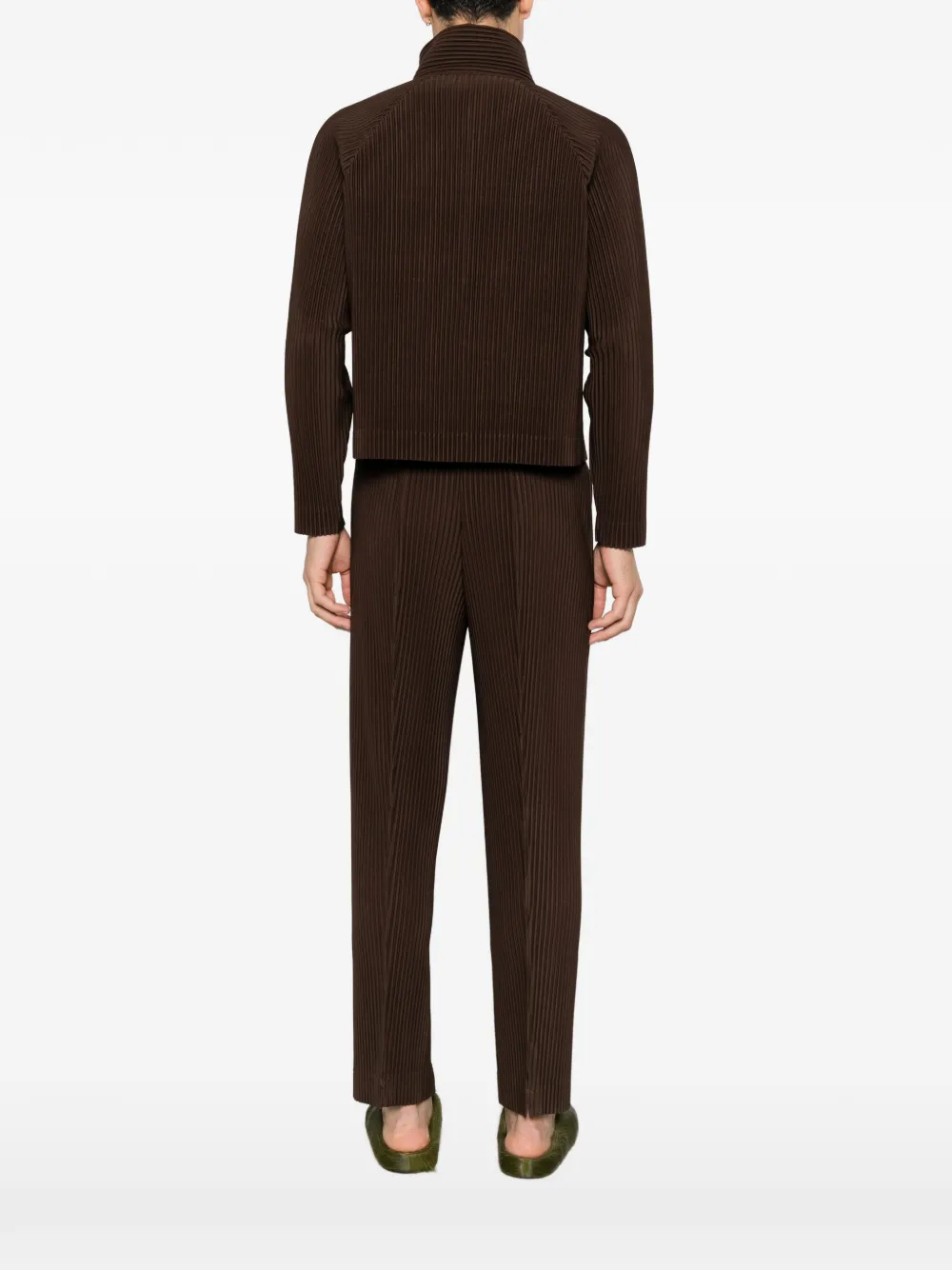 Homme Plissé Issey Miyake Plissé trui met raglan mouwen Bruin