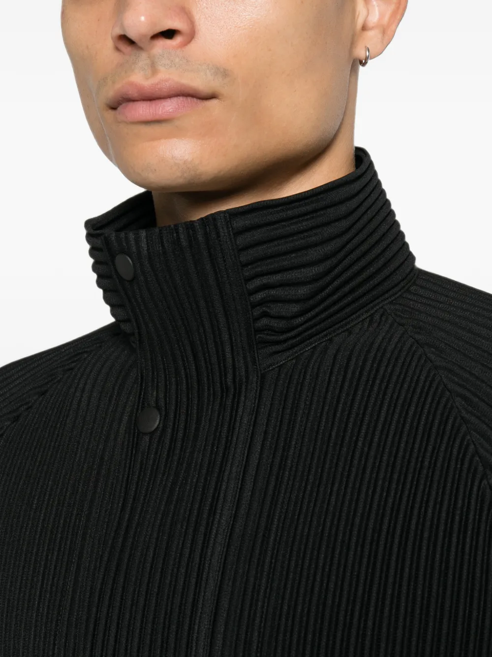 Homme Plissé Issey Miyake Trui met plissé effect Zwart