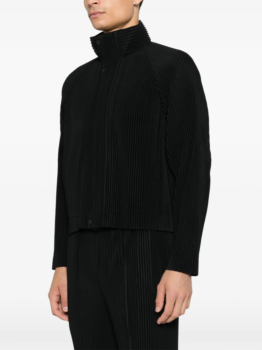 Homme Plissé Issey Miyake Trui met plissé effect Zwart