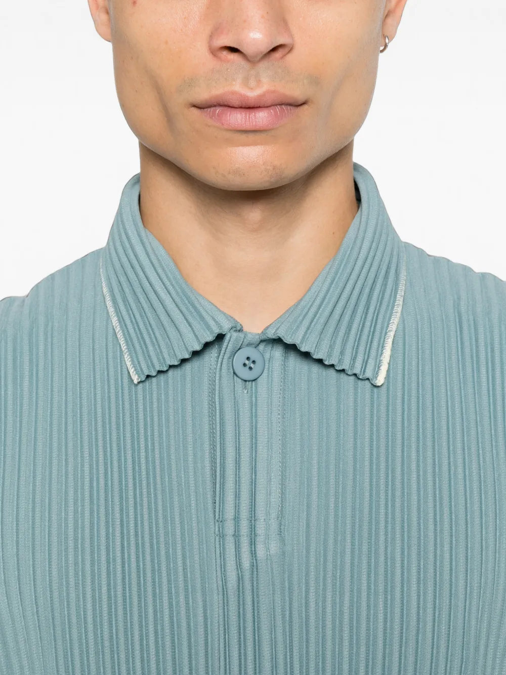 Homme Plissé Issey Miyake Geplooide mouwloze trui Blauw