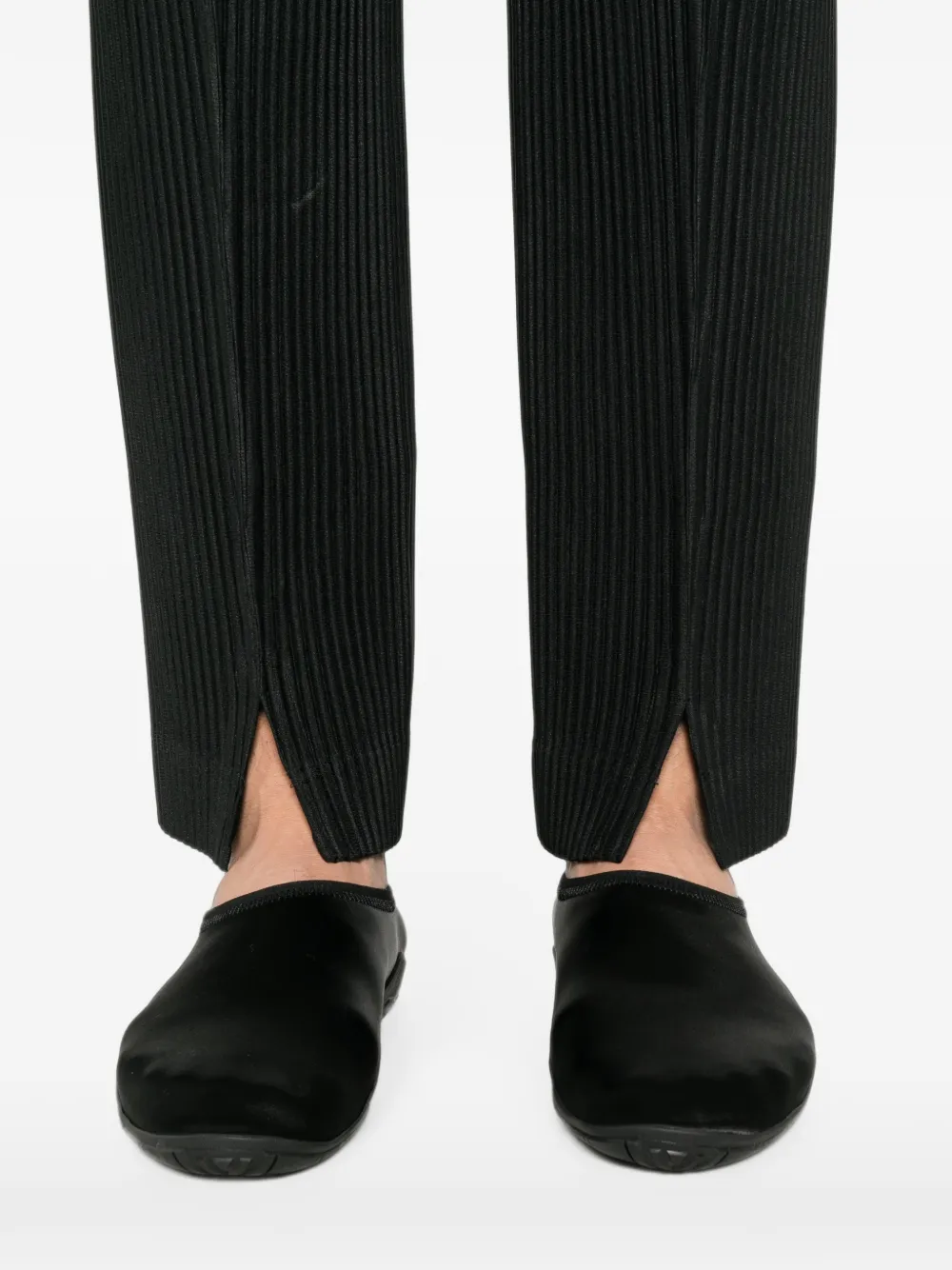 Homme Plissé Issey Miyake Plooibroek met split bij de zoom Zwart