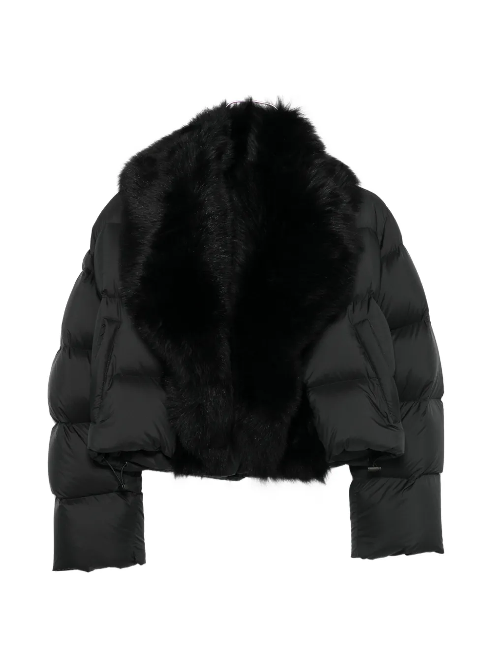 Gucci shearling-collar puffer jacket - Nero