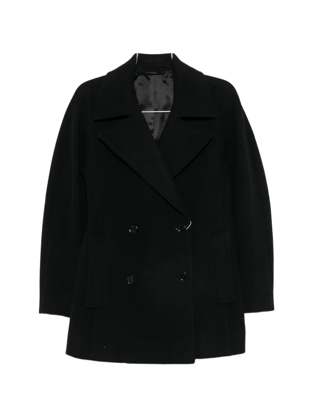 Totême Double-breasted Coat In Black