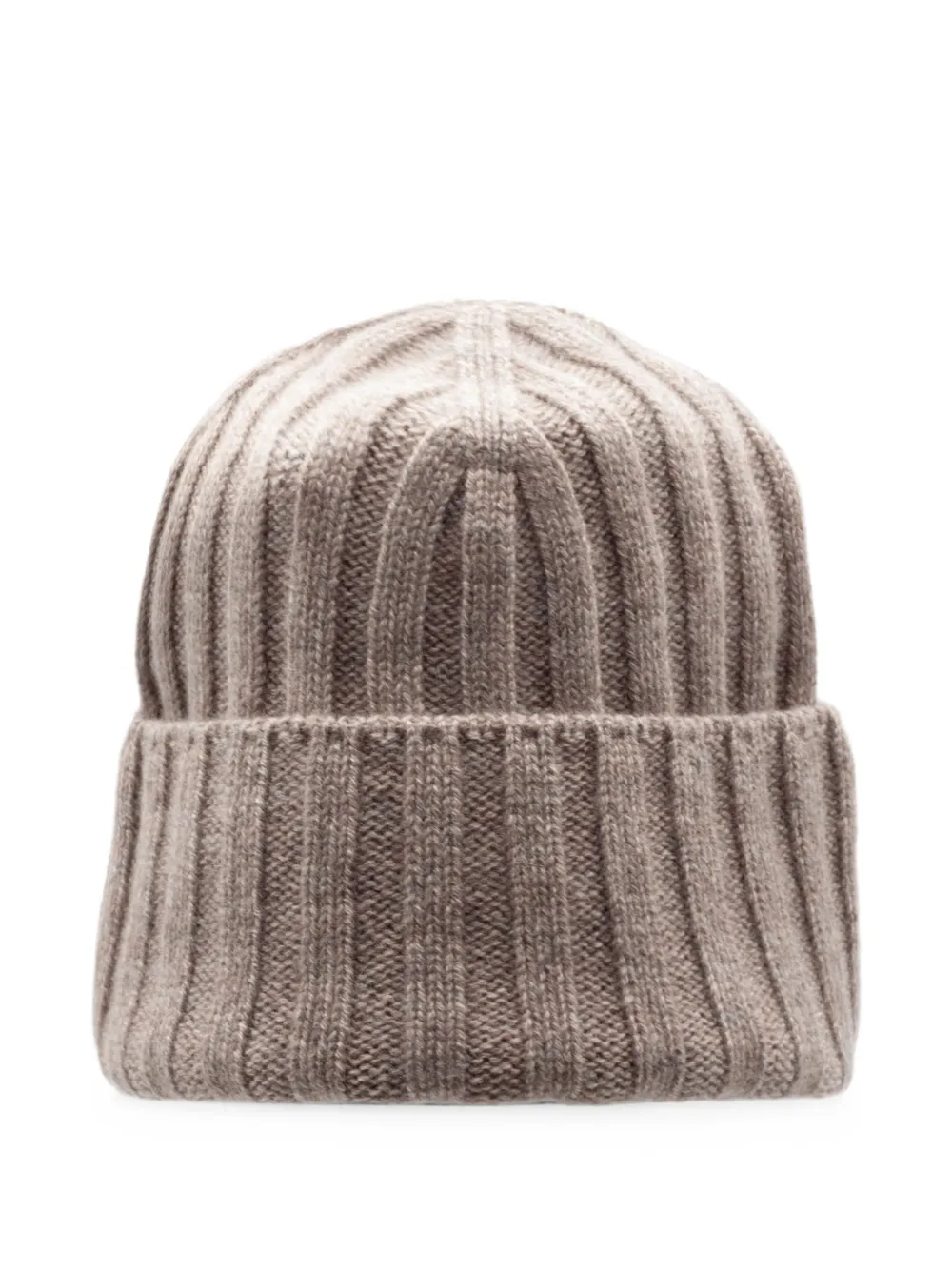 Cruciani ribbed-knit cashmere beanie hat - Toni neutri