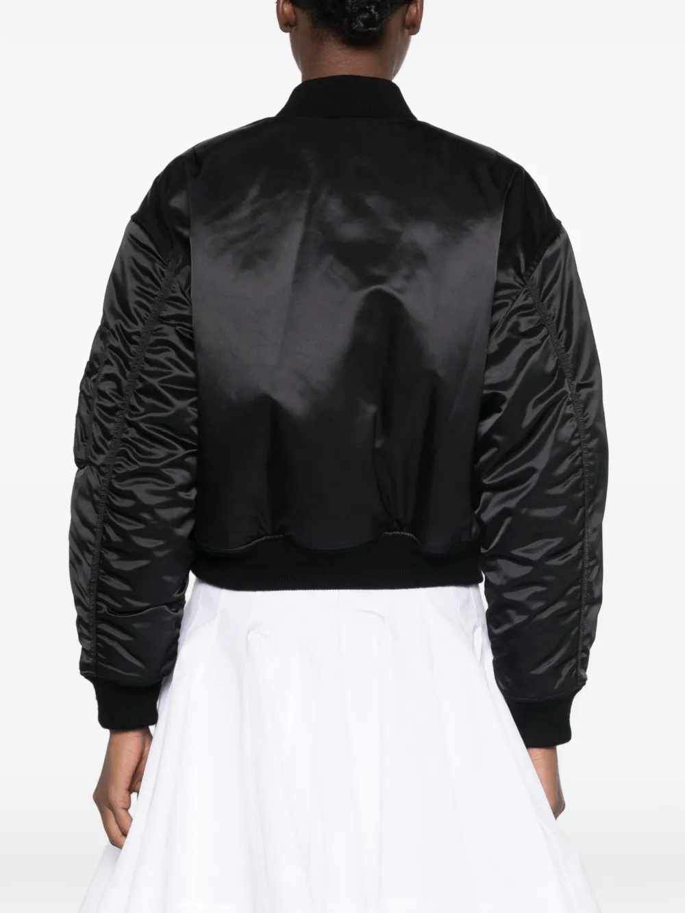Alexander Wang Bomberjack met satijnen afwerking Zwart