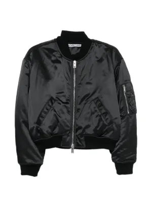 Alexander Wang Shrunken ボンバージャケット | ブラック | FARFETCH JP