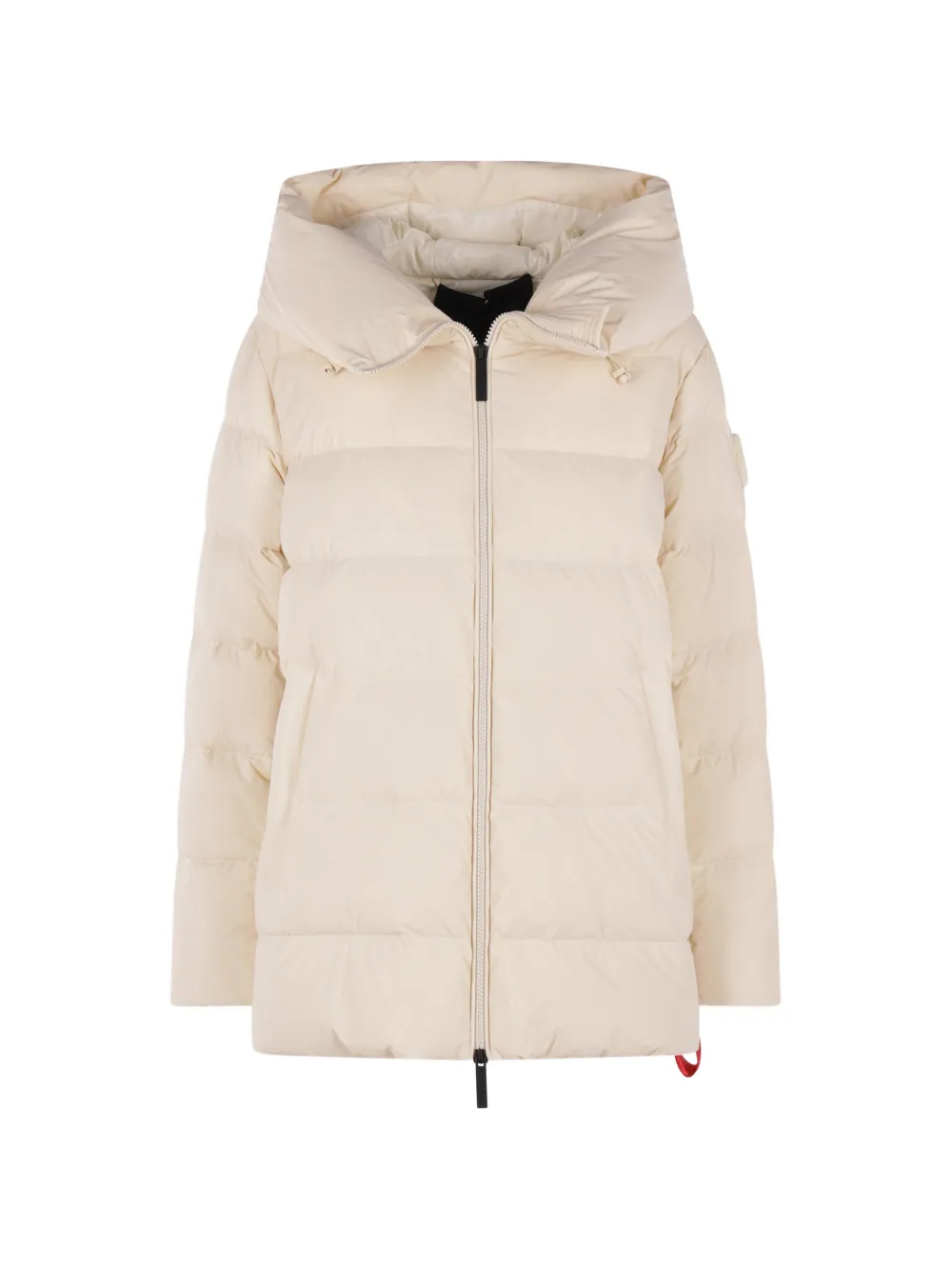 After Label Levi Quilted Hooded Coat In Neutral