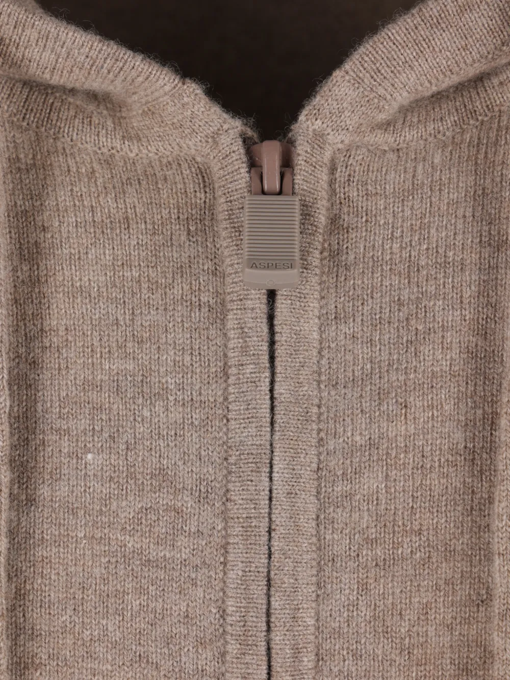 ASPESI Hoodie met rits Beige