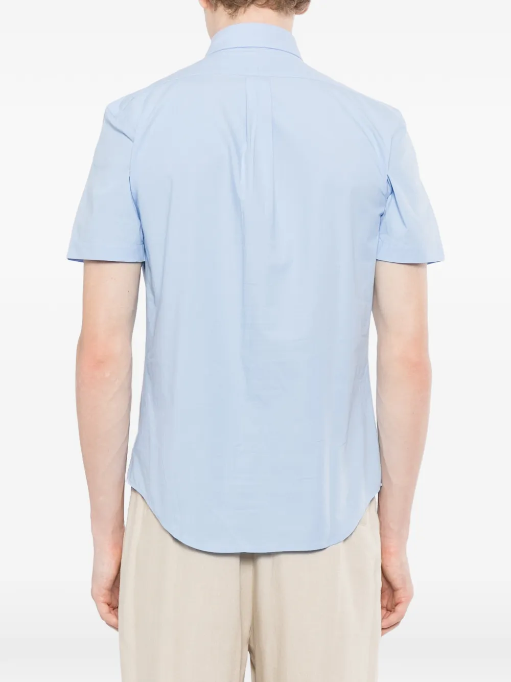Polo Ralph Lauren embroidered-logo short-sleeve shirt Blauw