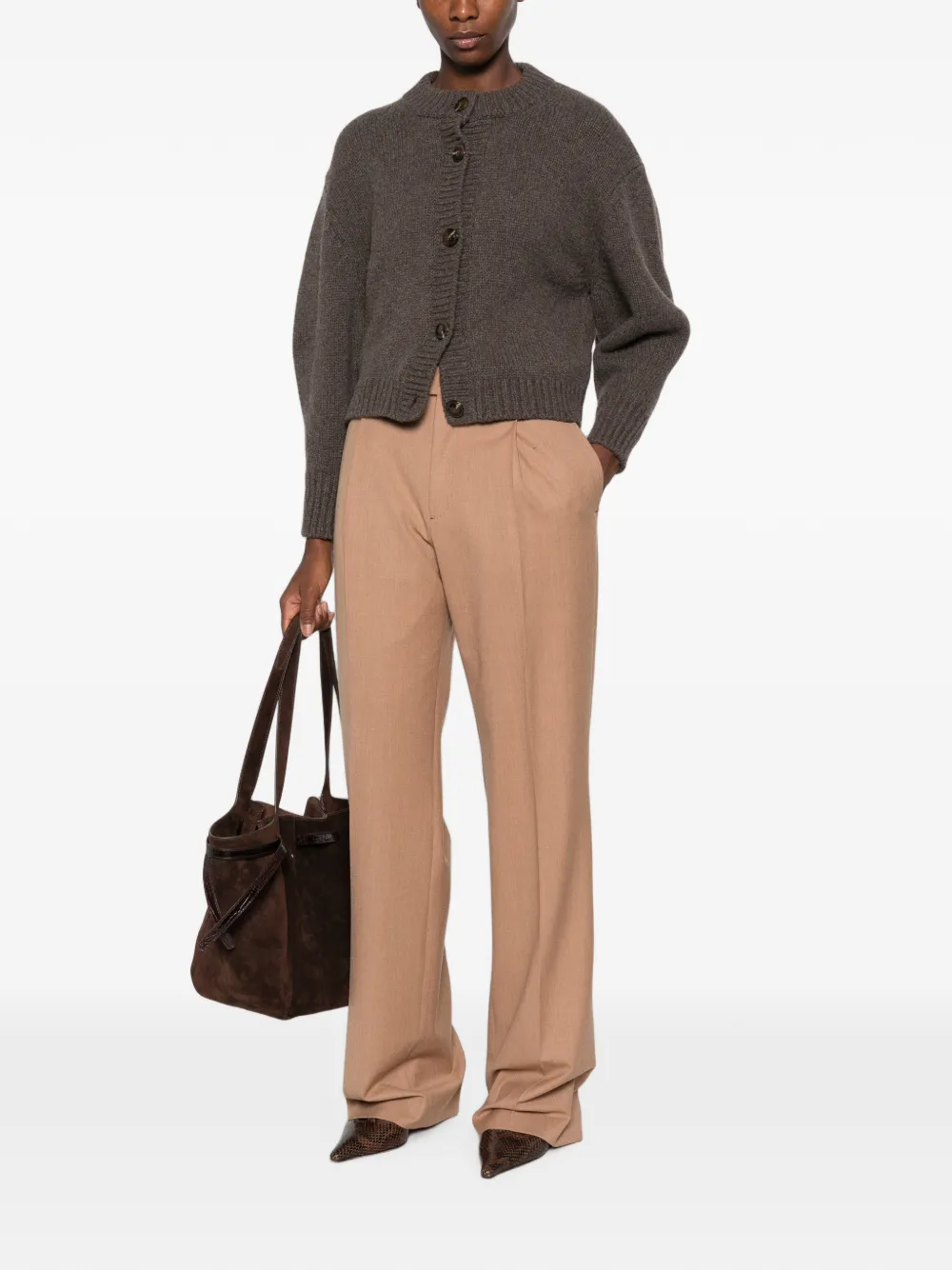 Berwich Geplooide pantalon Beige