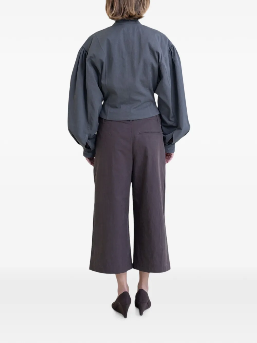 BELLE ANNA Jack met coconpasvorm en luipaardjacquard Grijs