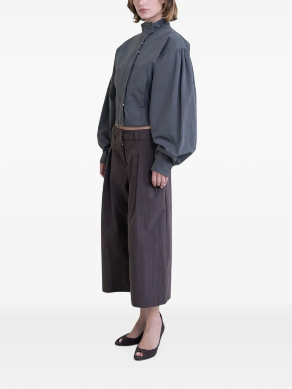 BELLE ANNA Jack met coconpasvorm en luipaardjacquard Grijs