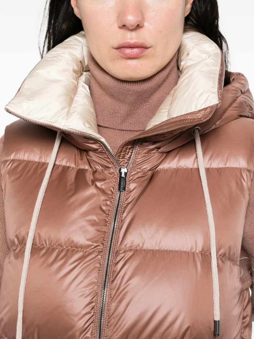 Peserico Bodywarmer met capuchon Roze