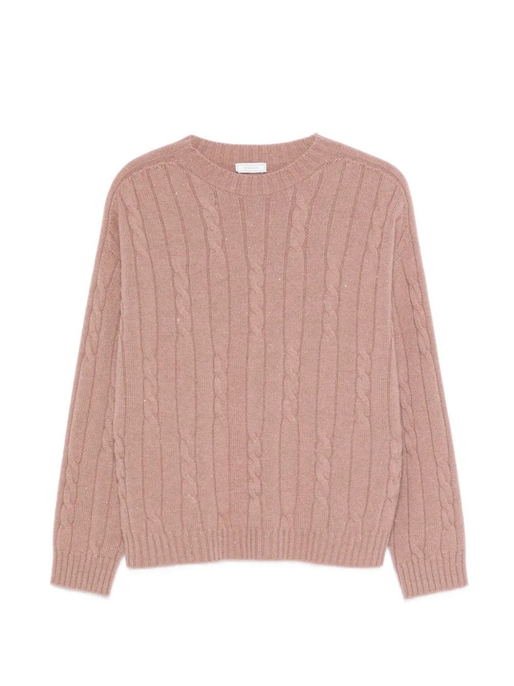 Peserico cable-knit sequin-embellished sweater - Pink