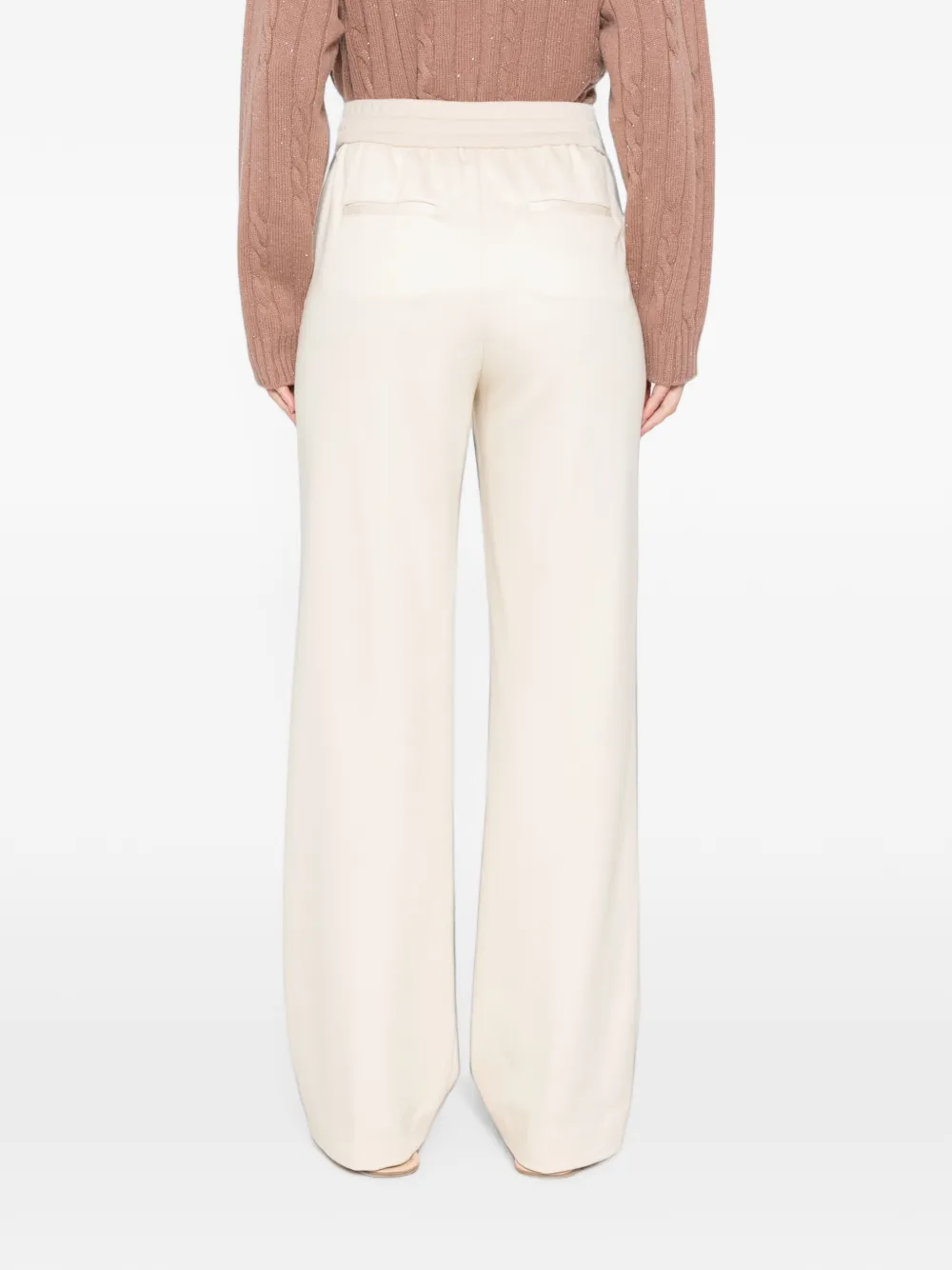 Peserico Broek met trekkoordtaille Beige