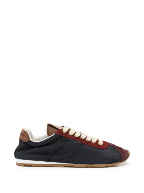 Miu Miu Plume suede-trim panelled sneakers