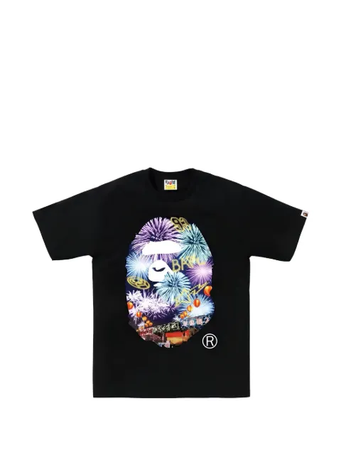 A BATHING APE® playera Firework Ape Head