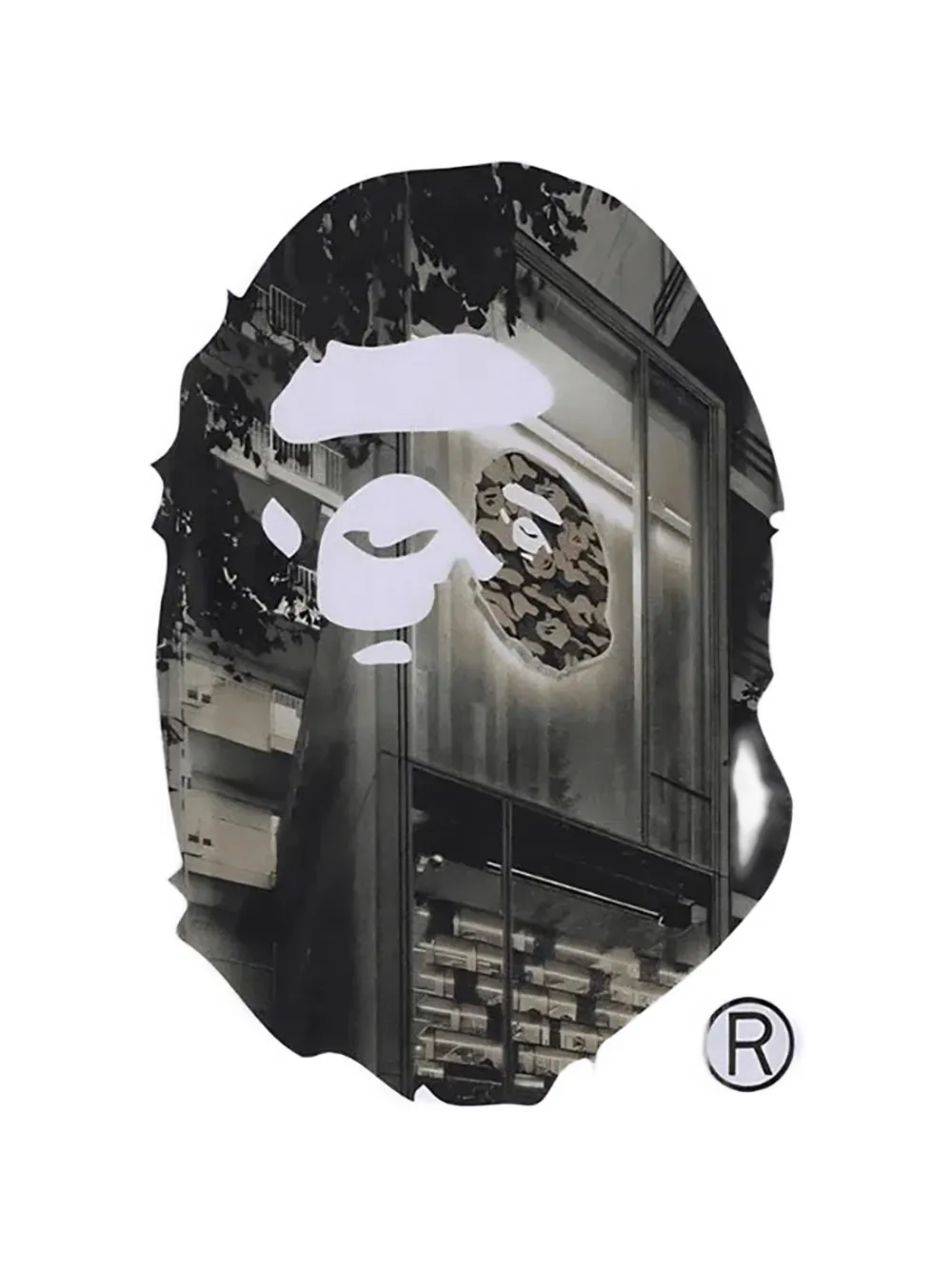 A BATHING APE Head T-shirt Wit