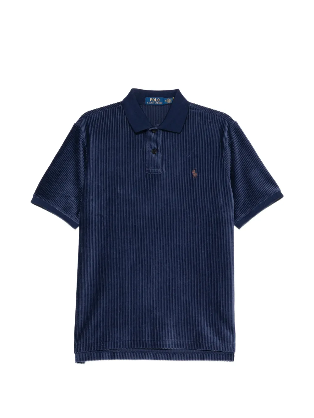 Polo Ralph Lauren corduroy logo-embroidered polo - Blu