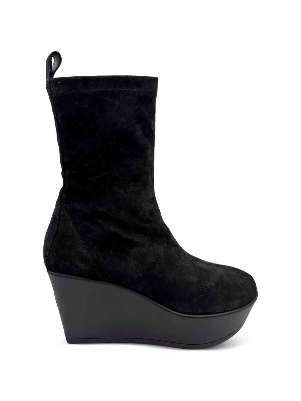 Vic Matie bottines compensées en daim - Noir Vic Matie bottines compensées en daim - Noir