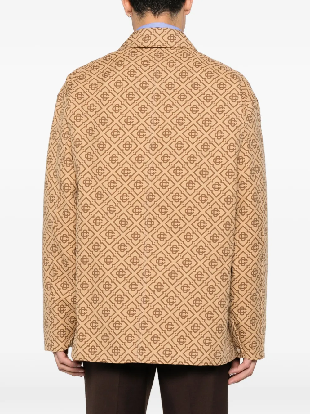 Casablanca Jack met monogramprint en logo-patch Bruin