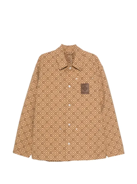 Casablanca monogram-print logo-patch jacket