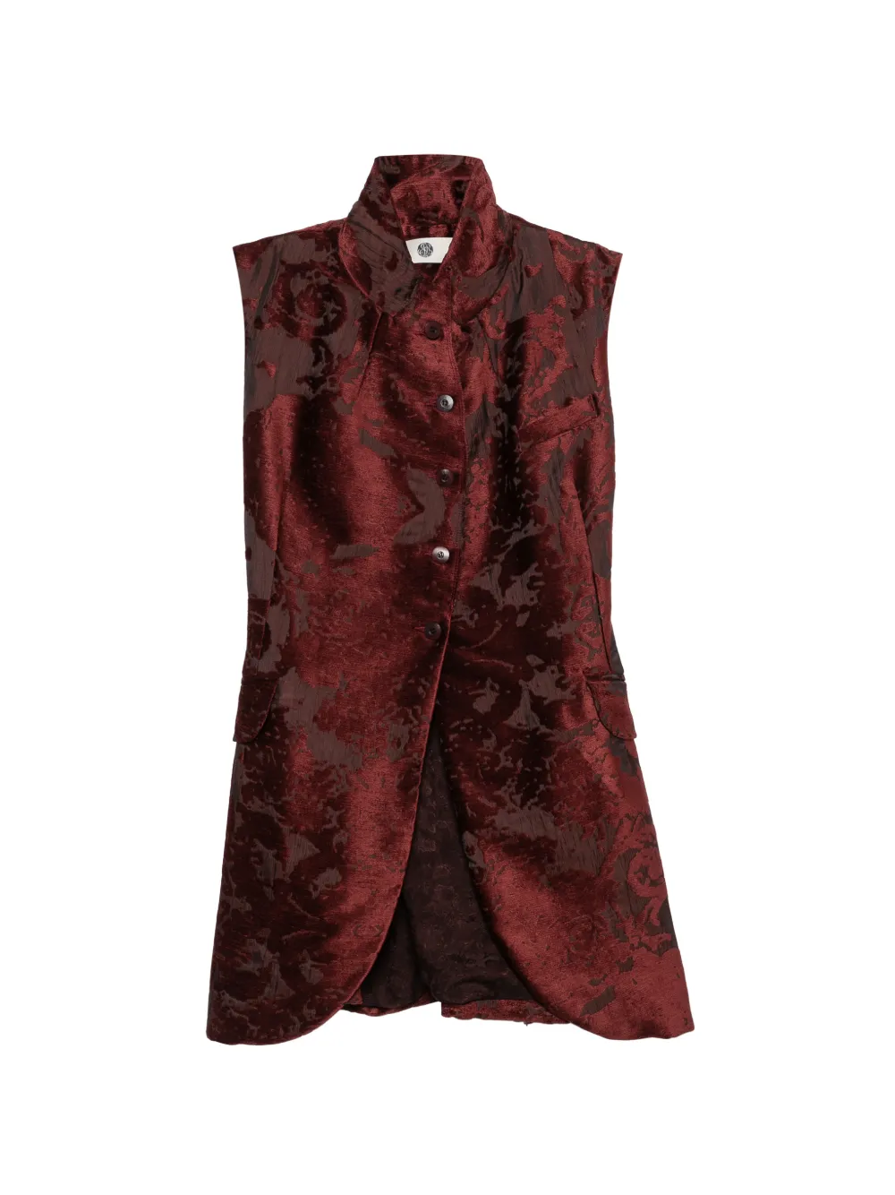Marc Le Bihan floral-jacquard sleeveless jacket