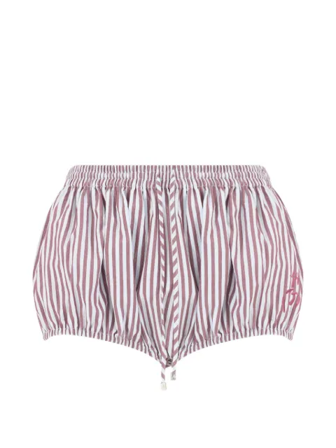 The Attico striped drawstring shorts