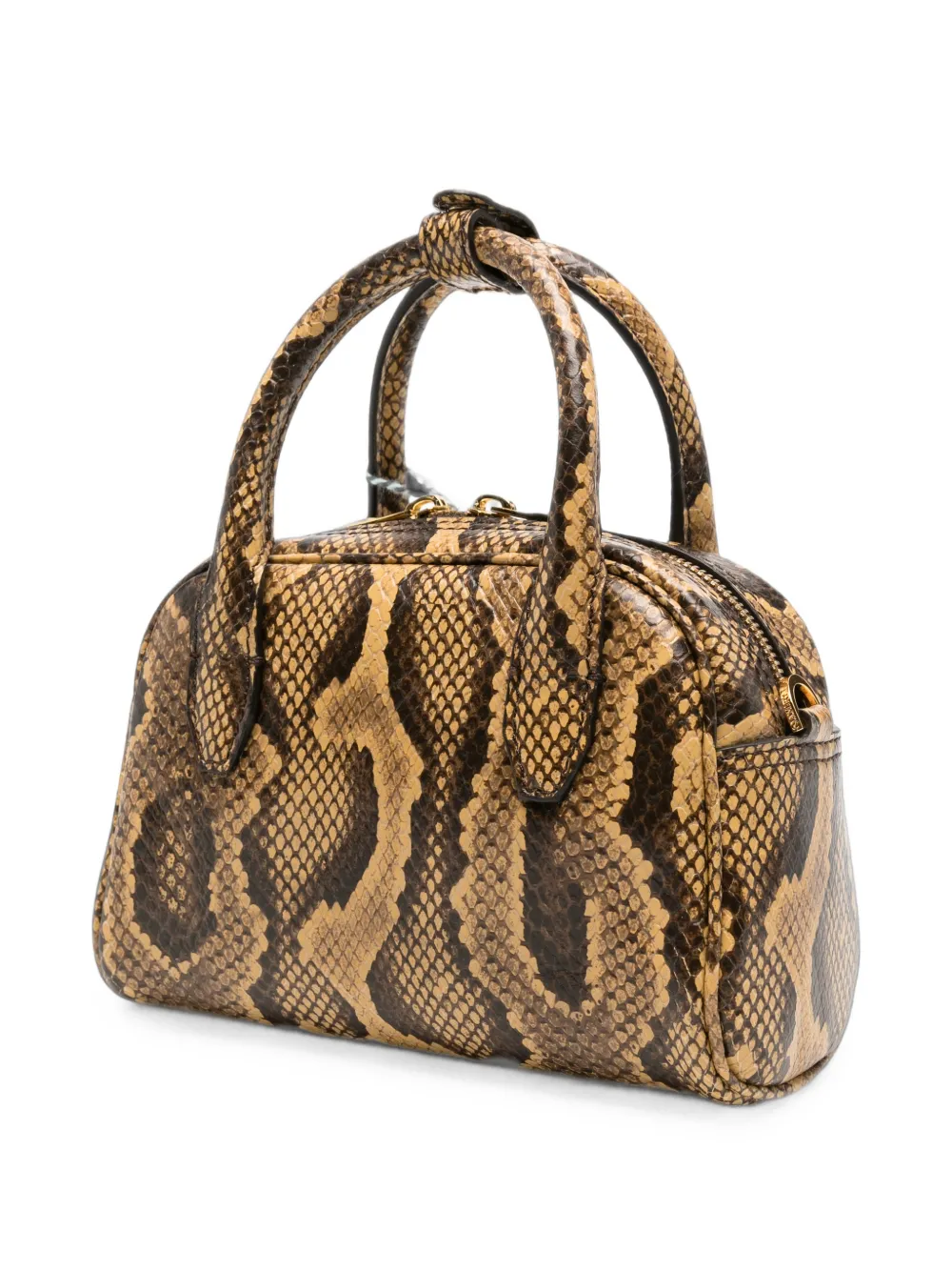 Amiri Micro Ma Snake-effect Logo-plaque Mini Bag In Blue