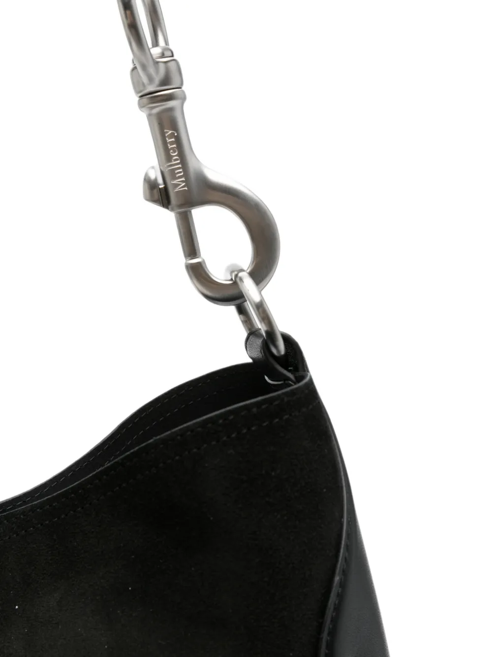 Mulberry suede leather tote bag Zwart