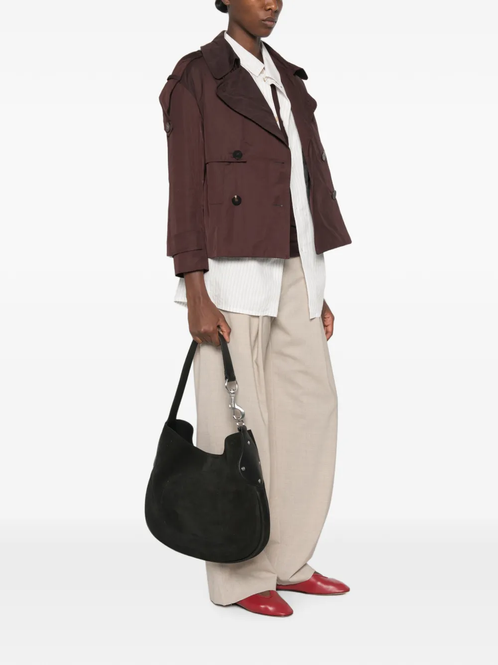 Mulberry suede leather tote bag Zwart