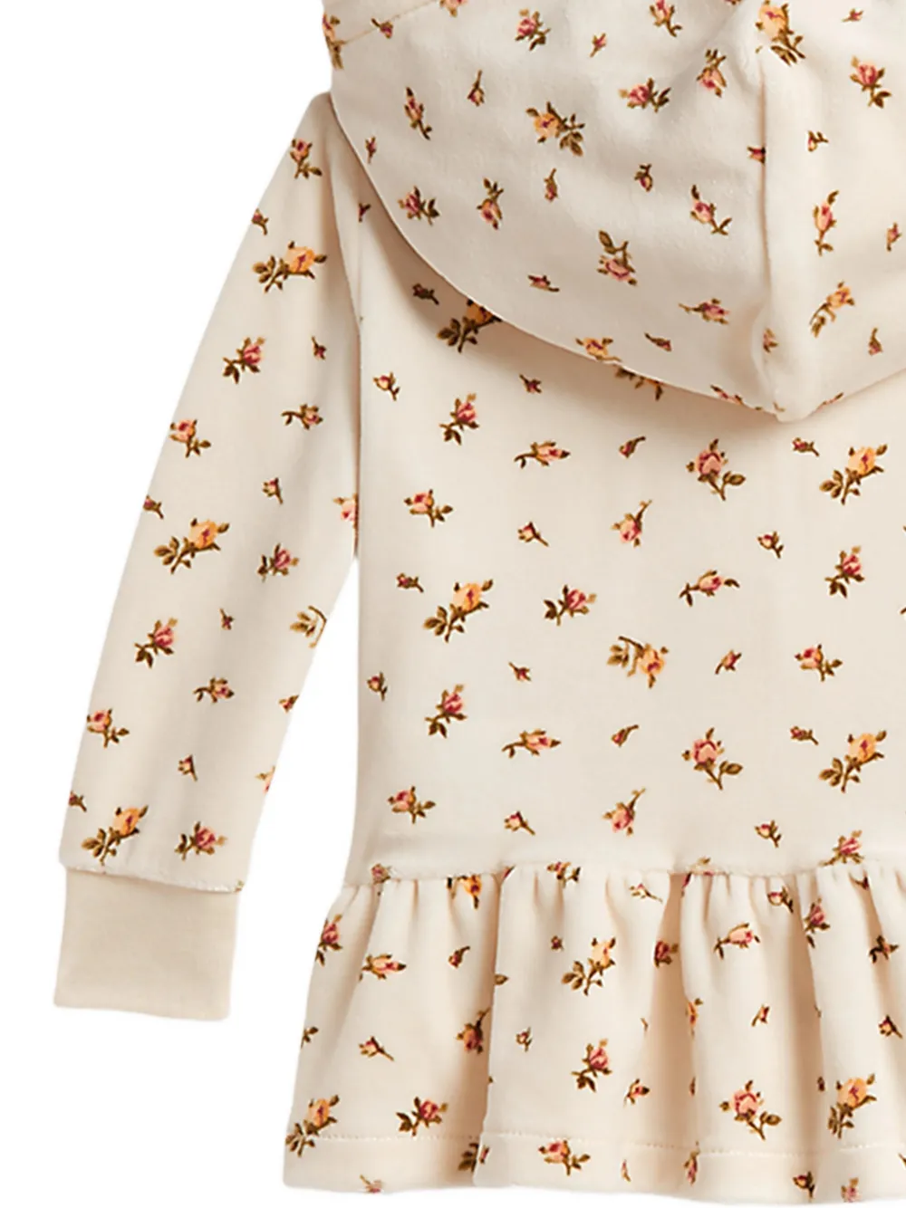 POLO RALPH LAUREN KIDS Trainingspak met bloemenprint en ruches Beige