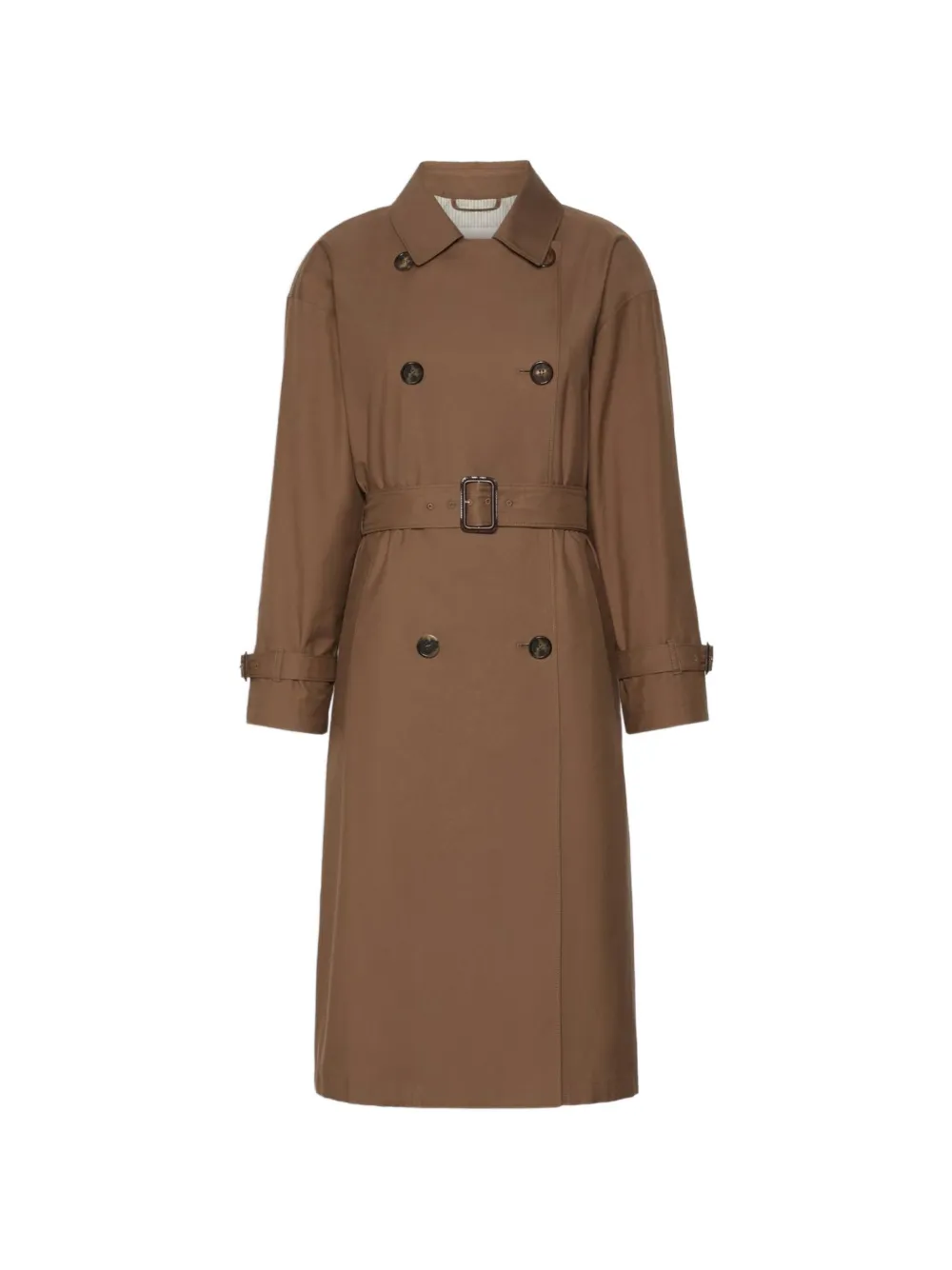 'S Max Mara double-breasted belted trench coat - Marrone