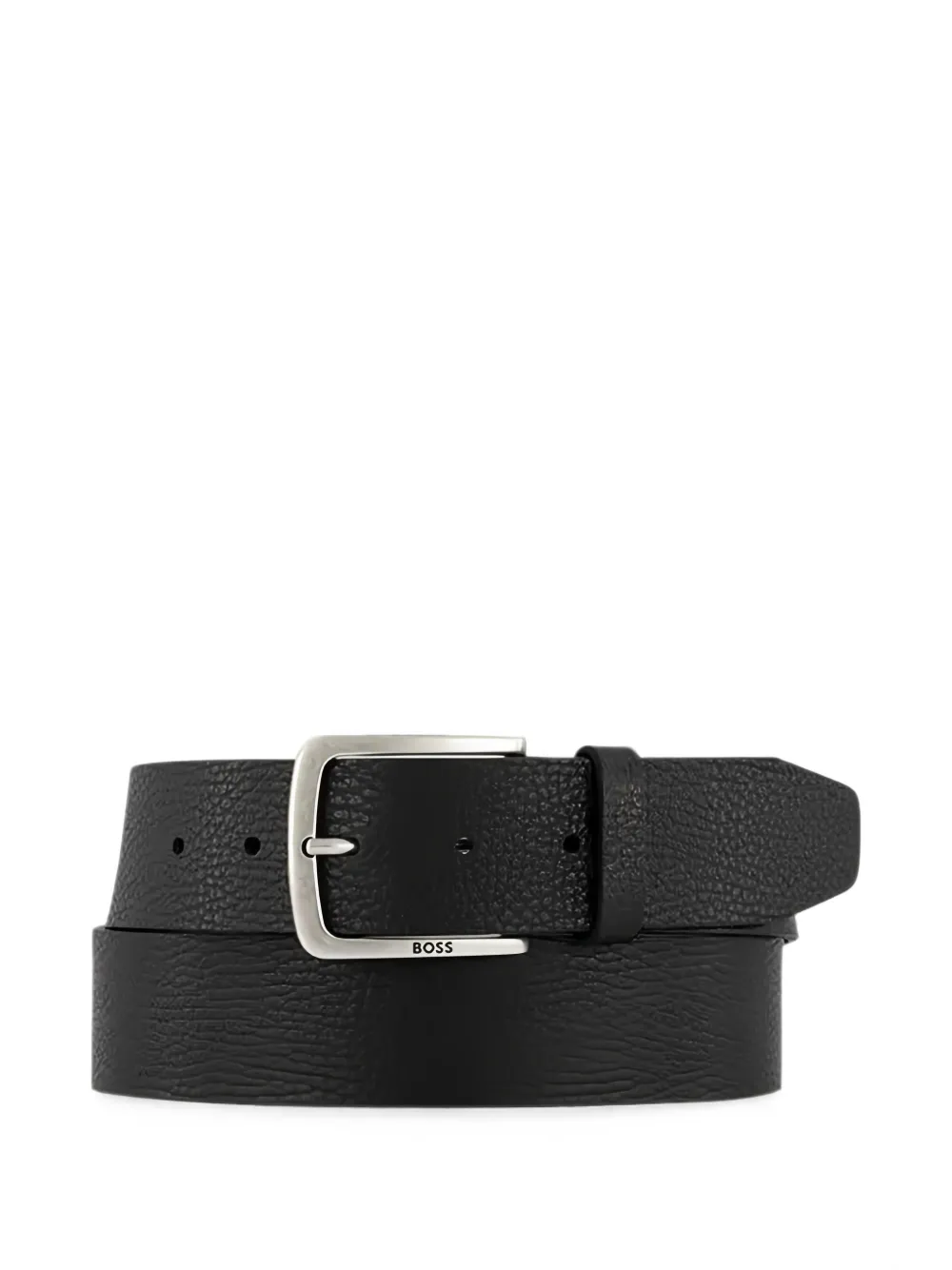BOSS grained leather belt - Nero