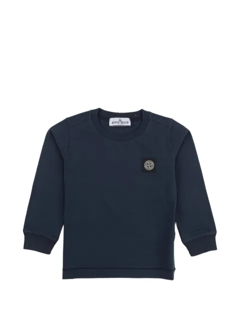 Stone Island Junior logo-patch long-sleeve T-shirt