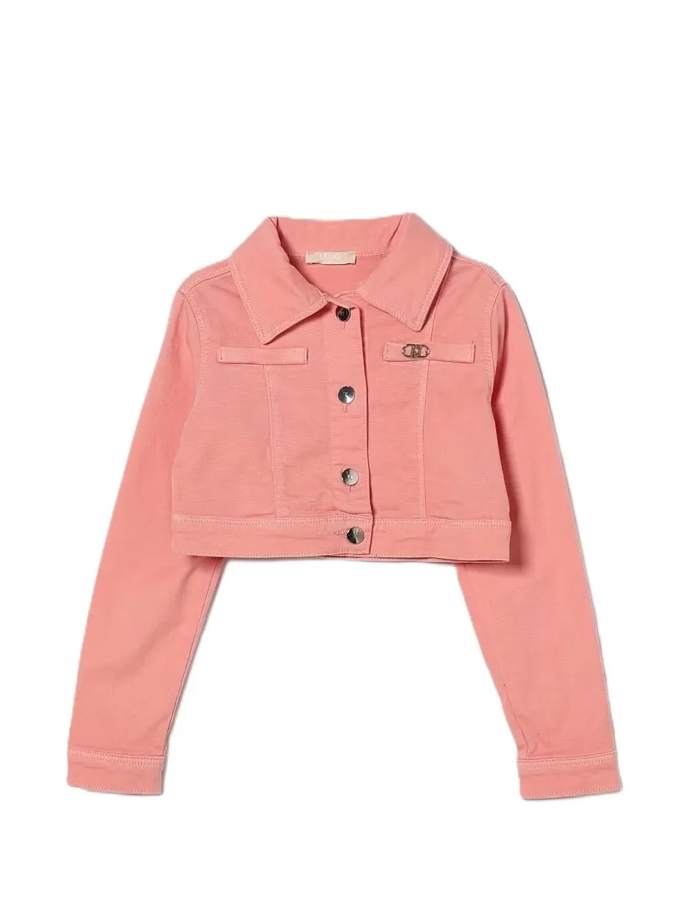 LIU JO short jacket with logo - Rosa
