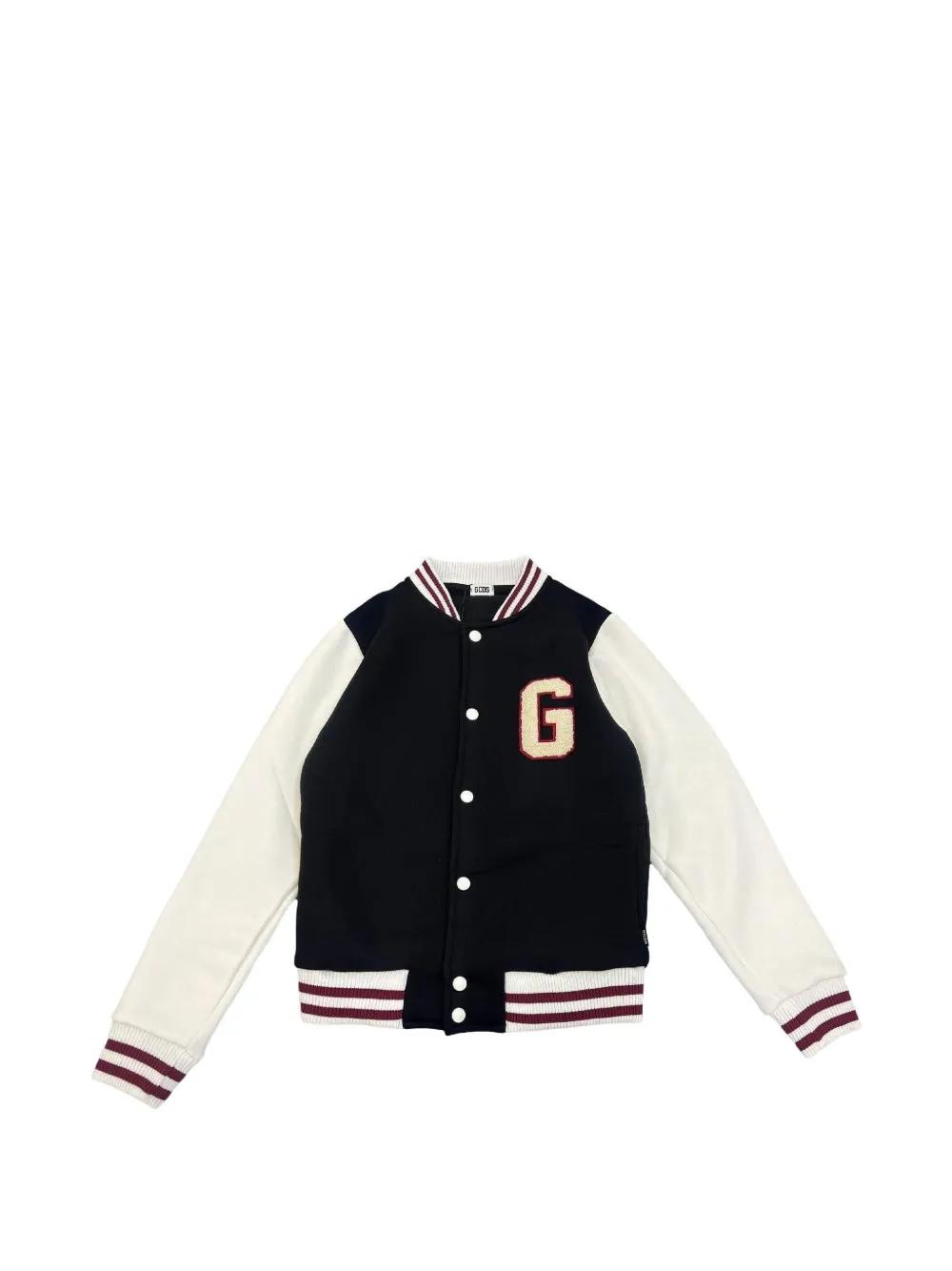 Gcds Kids appliqué-detail striped-trim jacket - Nero