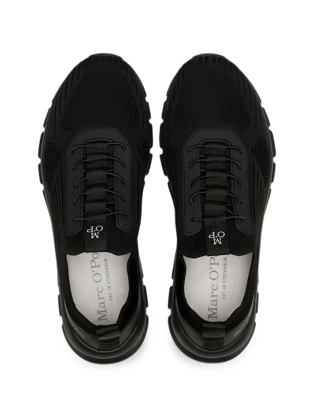 Marc O'Polo knit panelled sneakers Zwart