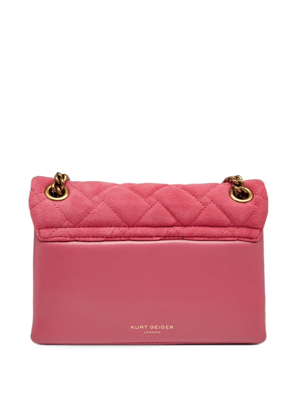 Kurt Geiger London Kensington gewatteerde suède schoudertas Roze