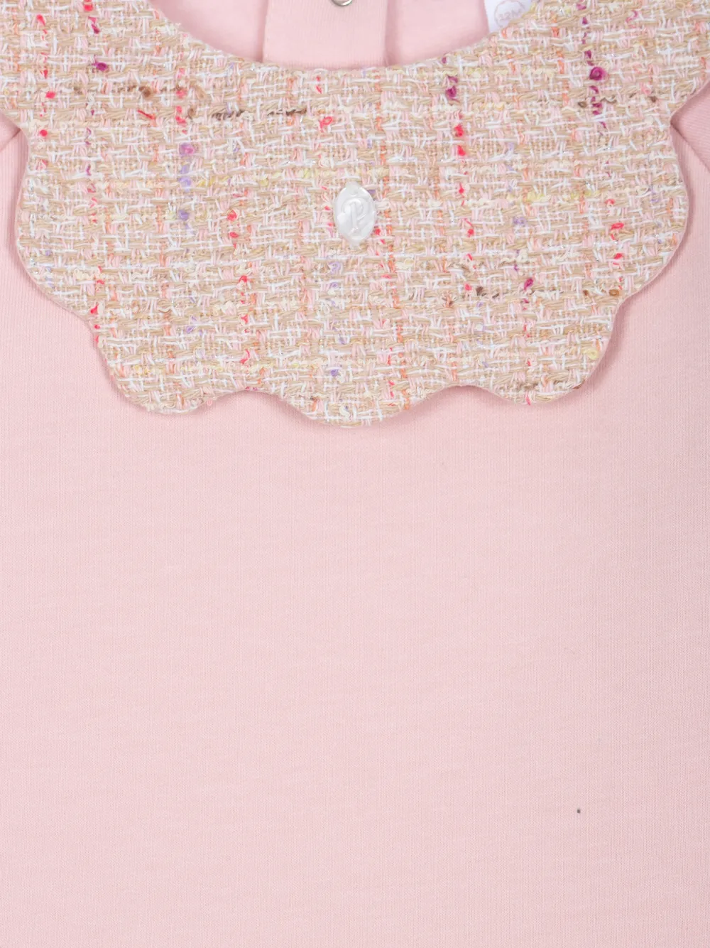 Patachou Gewelfd broekset met tweed afwerking Roze
