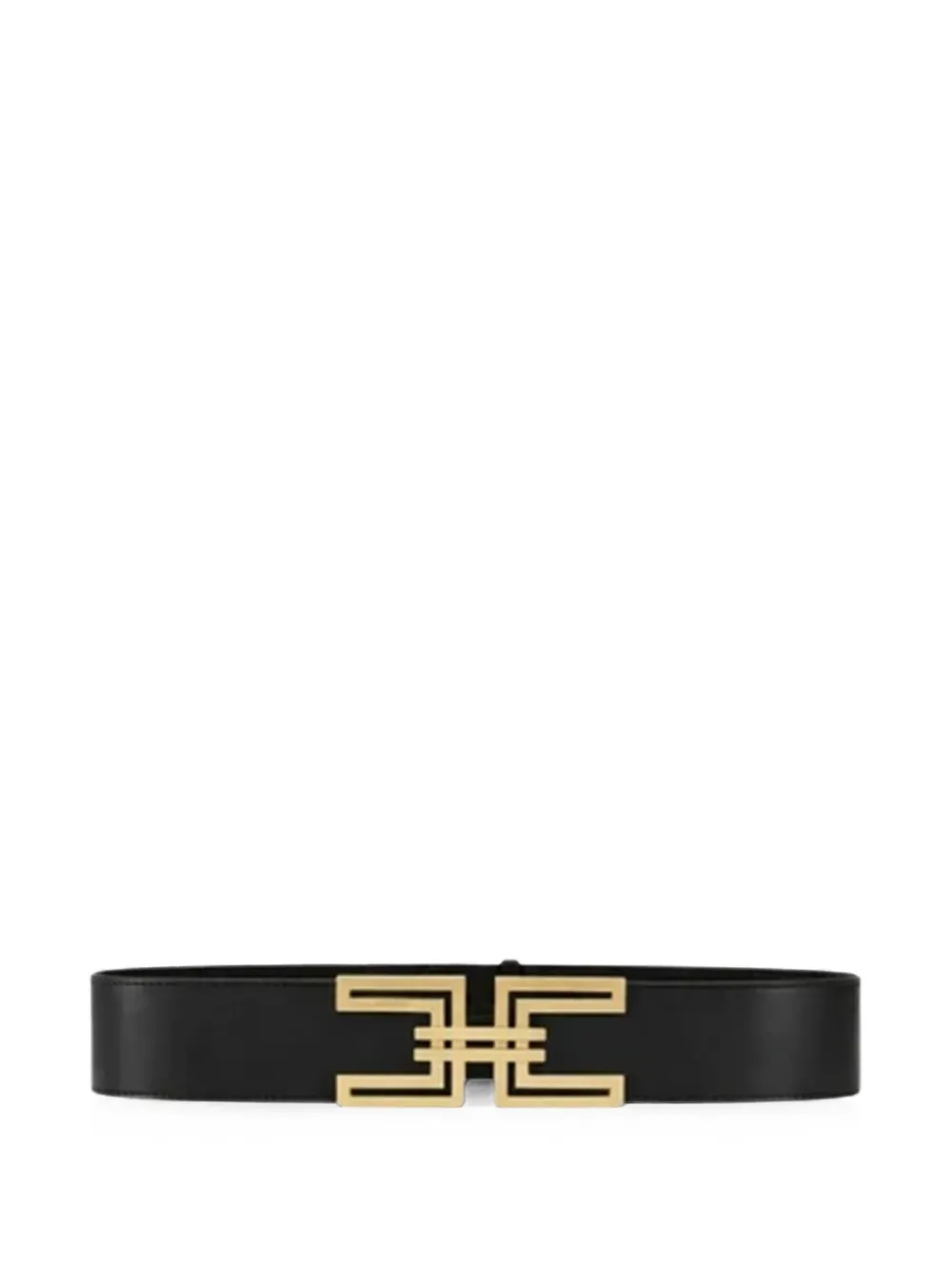 Elisabetta Franchi logo-plaque wide belt - Nero