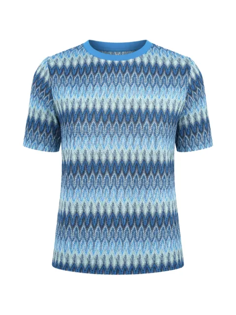 Derhy Cannelle geometric-knit T-shirt