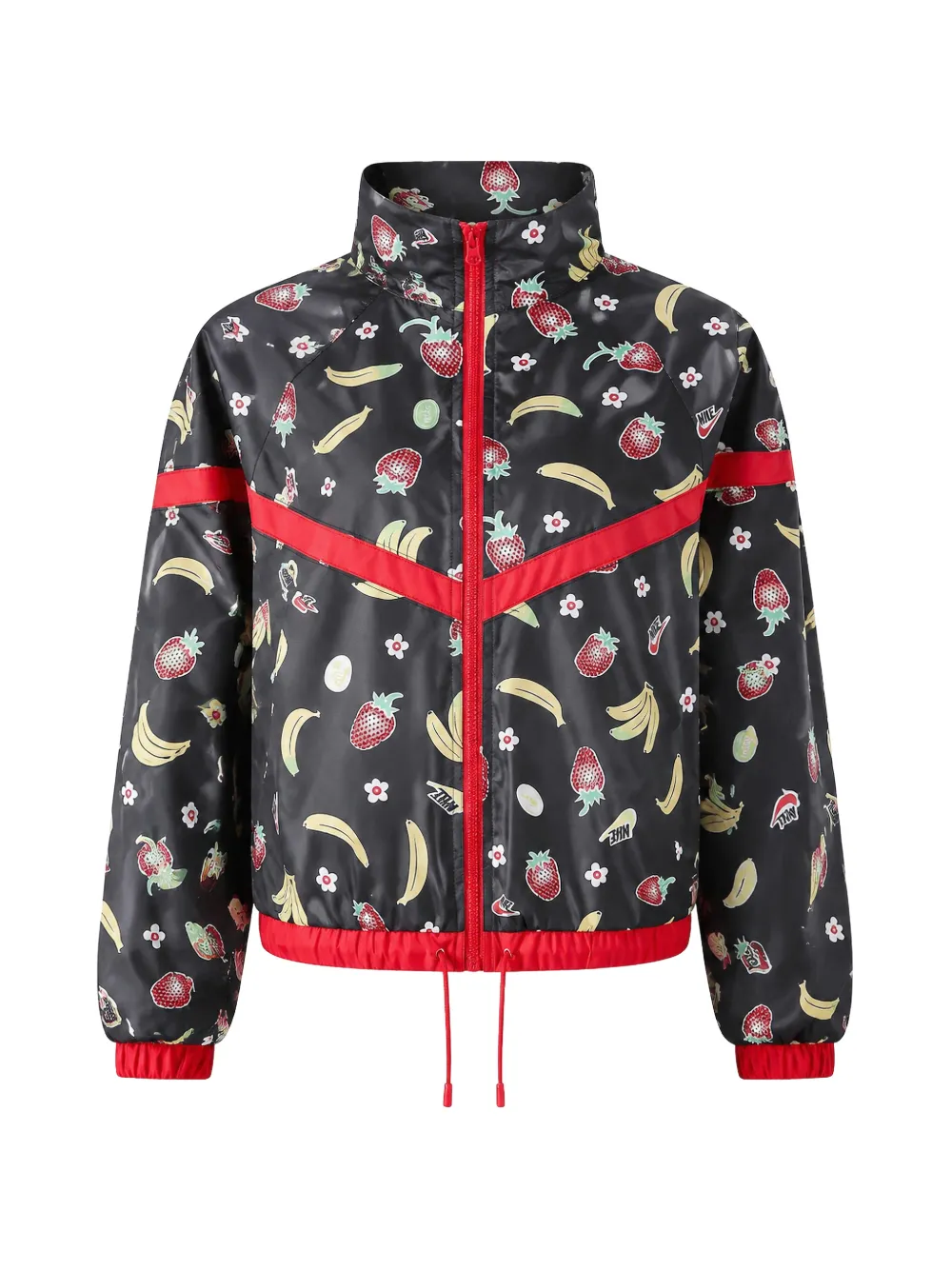 Nike Geweven jack met fruitprint Zwart