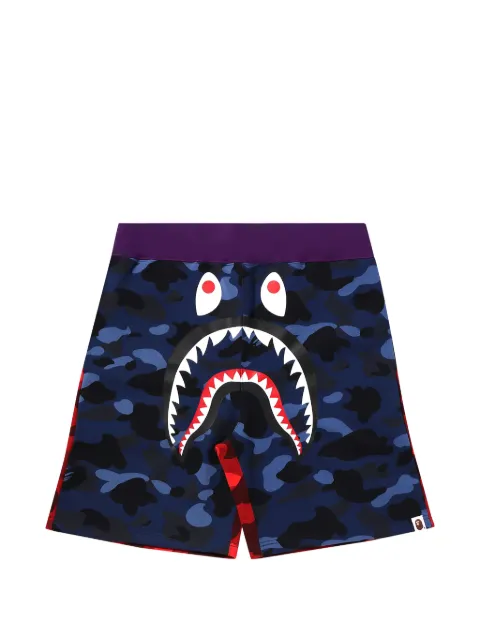 A BATHING APE® camouflage-pattern track shorts