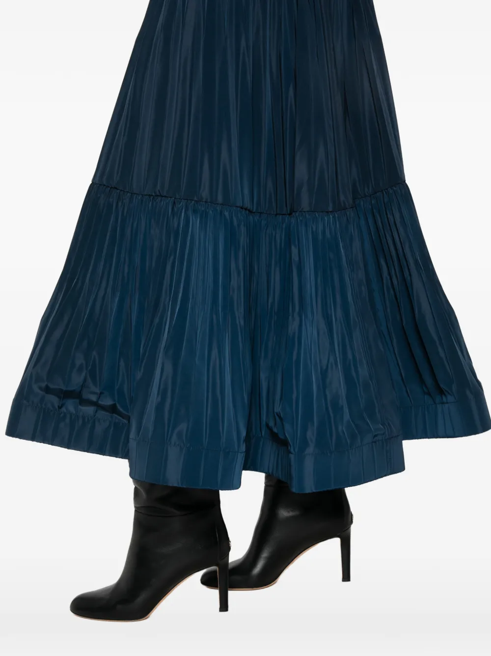 TWINSET pleated tiered midi skirt Blauw