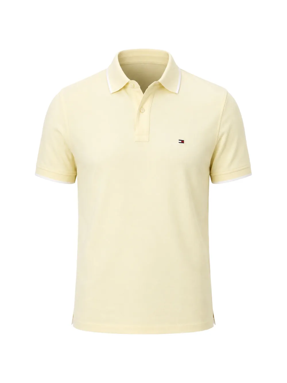 Tommy Hilfiger logo-embroidered tipped polo shirt - Giallo