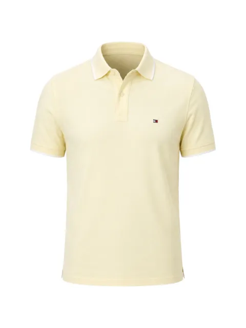 Tommy Hilfiger logo-embroidered tipped polo shirt